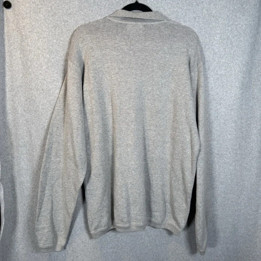 Eddie Bauer Sweatshirt Men's XL Tall Vintage Collared Gray Cotton Pullover - Picture 6 of 9